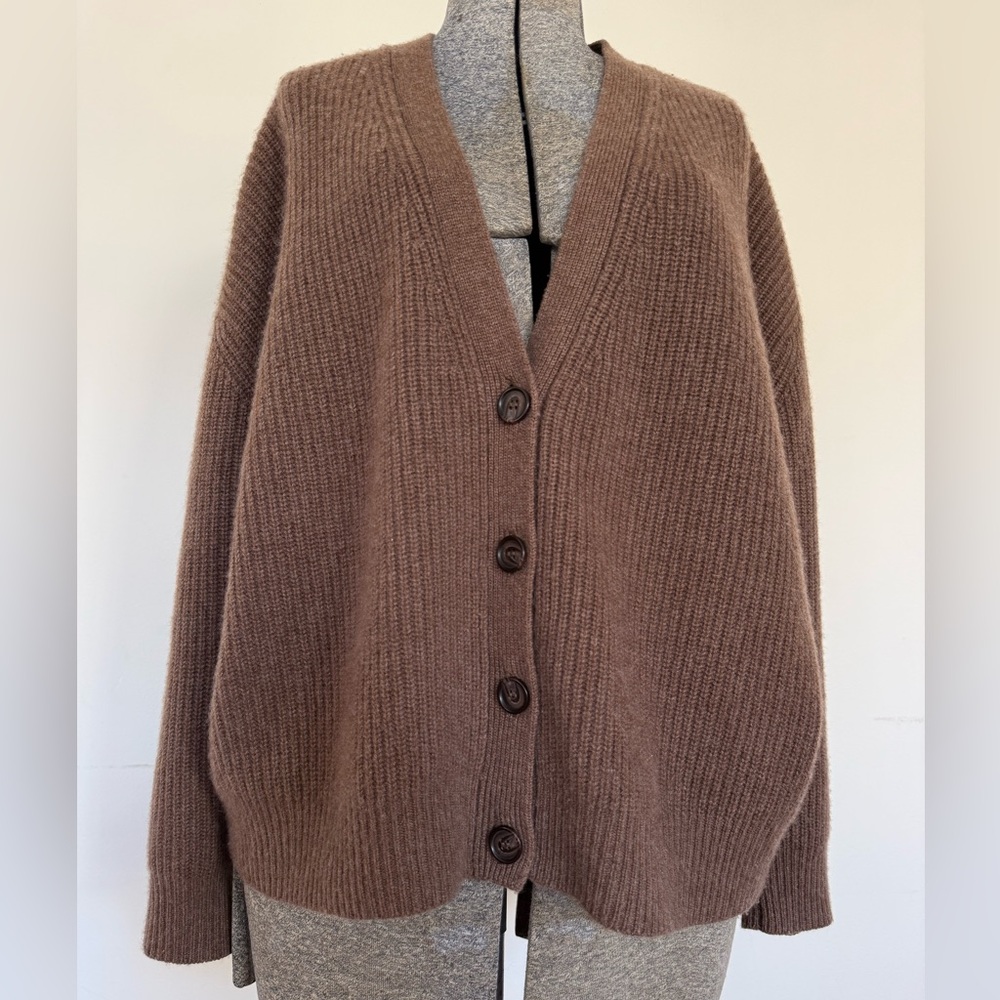 Jenni Kayne Cropped Cocoon Sweater Nutmeg